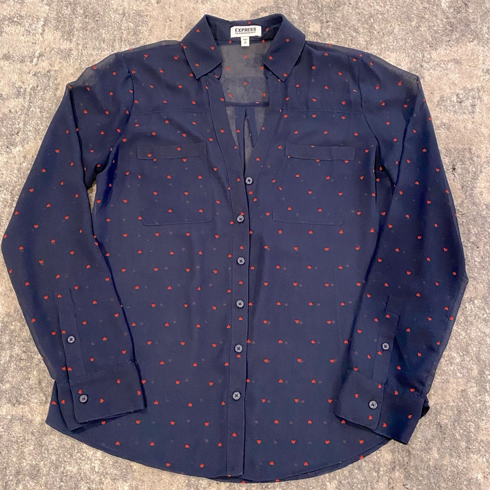 Express Heart Button Down
